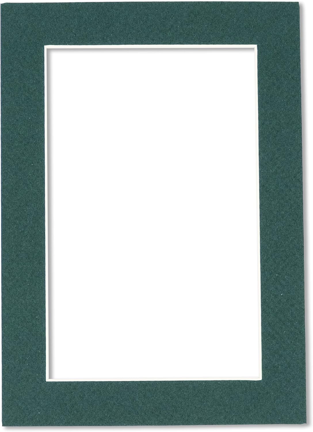 11x14 Mat Bevel Cut for 8.5x11 Photos - Acid Free Forest Green Precut Matboard With Backing Board and Crystal Clear, Self Seal Photo Mat Bag - For Pictures, Photos, Framing - 4-ply Thickness