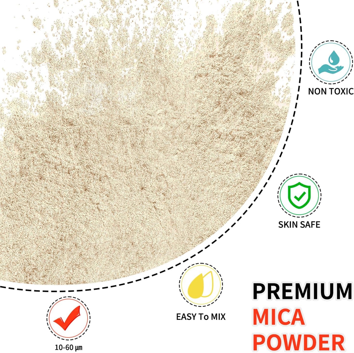 Mica Powder - 100g Mica Powder for Epoxy Resin - Metallic Color Pigment for Resin, Soap, Bath Bombs, Eye Shadow, Nails, DIY Crafting Projects etc. (Champagne Gold)