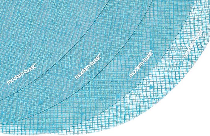 Modern Twist Placemat 100% Food-Grade Silicone, Oval, Waterproof and Reusable, Linen – Seafoam