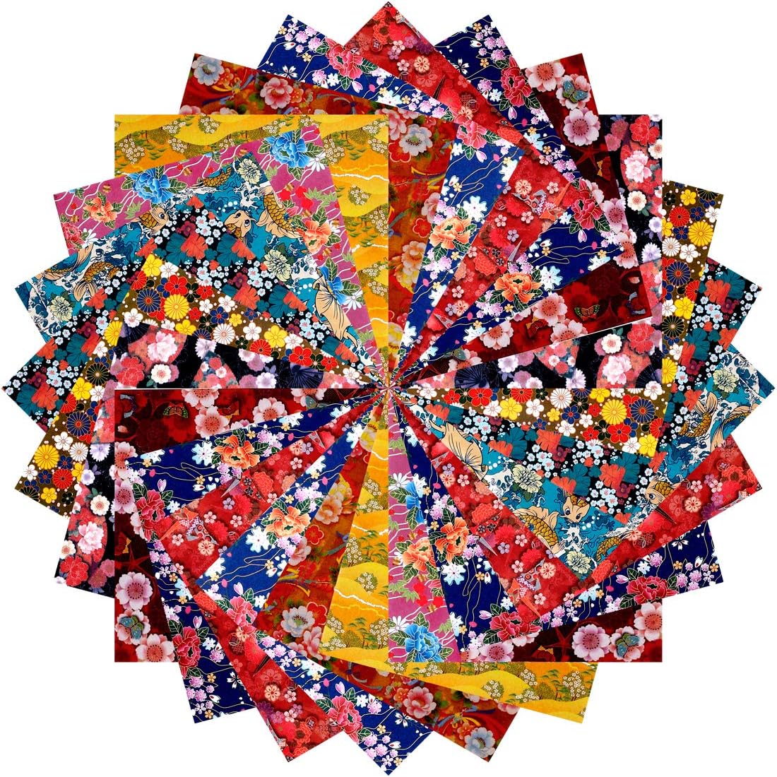 Japanese Washi Origami Paper 500 Sheets, 10 Vivid Colors, Colors Make Colorful and Easy Origami,6 Inch Square Sheet, for Kids & Adults, Papers, Arts and Crafts Projects (E-Book Included)