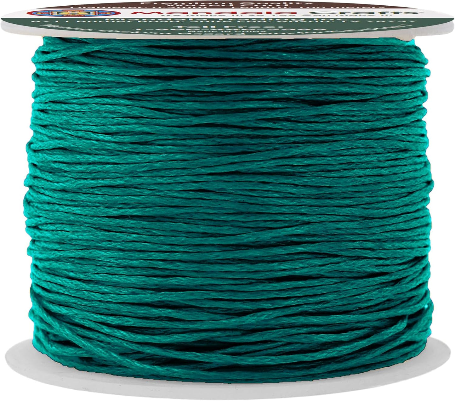 Mandala Crafts 0.5mm 109 Yards Teal Cotton Waxed Cord for Jewelry Making Bracelet Cord Waxed String - Beading String Thread Jewelry Cords for Necklaces String