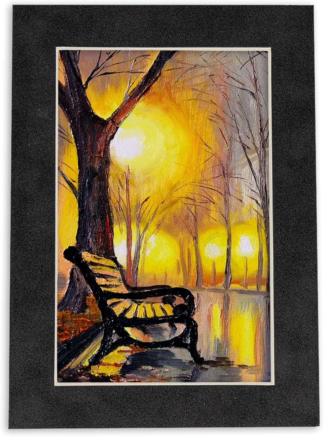 11x14 Mat Bevel Cut for 8.5x11 Photos - Acid Free Dark Grey Suede Precut Matboard - For Pictures, Photos, Framing - 4-ply Thickness