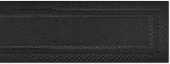 DII PVC Tabletop Collection Woven Indoor/Outdoor, Table Runner, 14x72, Black