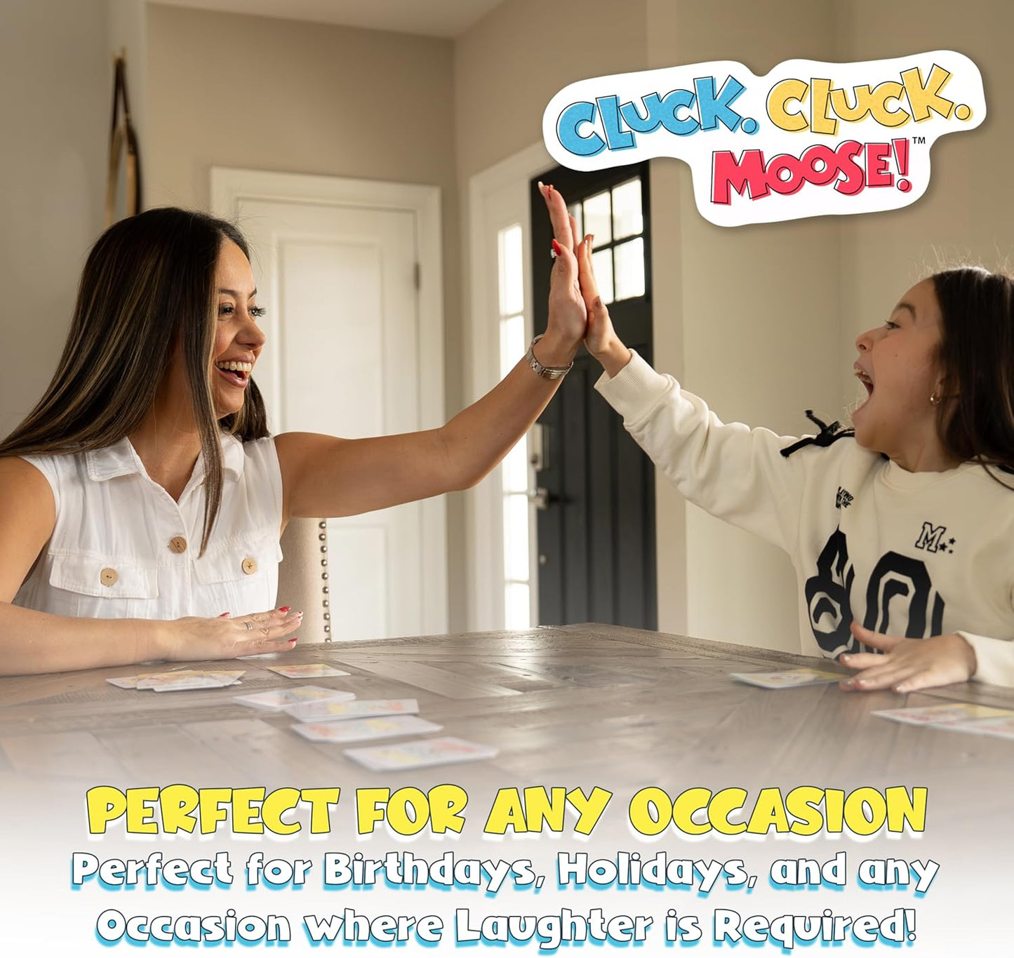 Hour Time Games Cluck Cluck Moose – Hilarious Animal-Themed Card Game for a Fun Family Game Night, Family Games for Kids & Families, Reunion Gift Ideas, Stocking Stuffer & Goodie Bag Gift for Ages 4+