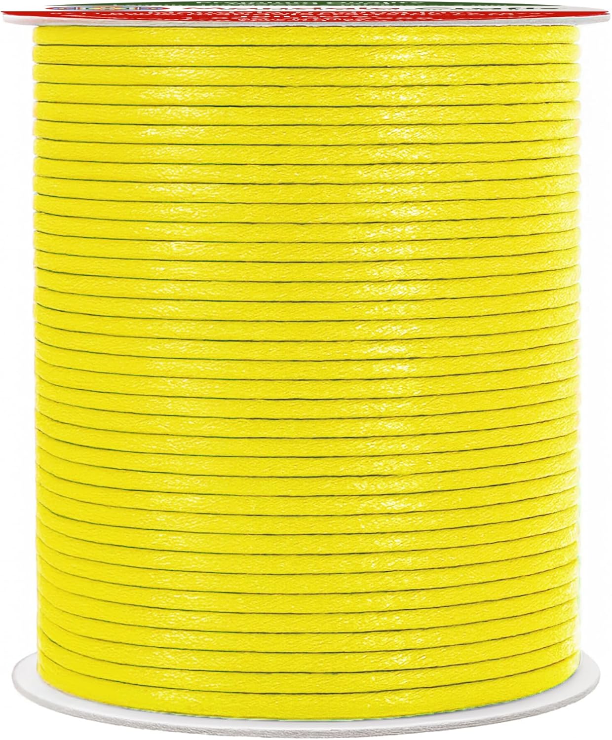 Mandala Crafts 2mm 109 Yards Yellow Cotton Waxed Cord for Jewelry Making Bracelet Cord Waxed String - Beading String Thread Jewelry Cords for Necklaces String