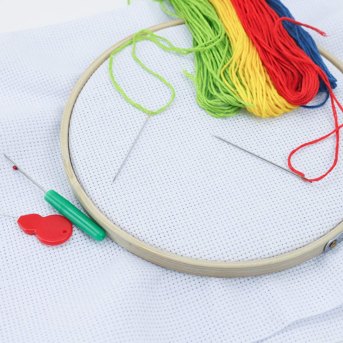 Similane 6 Pieces Aida Cloth 14 Count Cross Stitch Fabric, White, 12 by 18-Inch