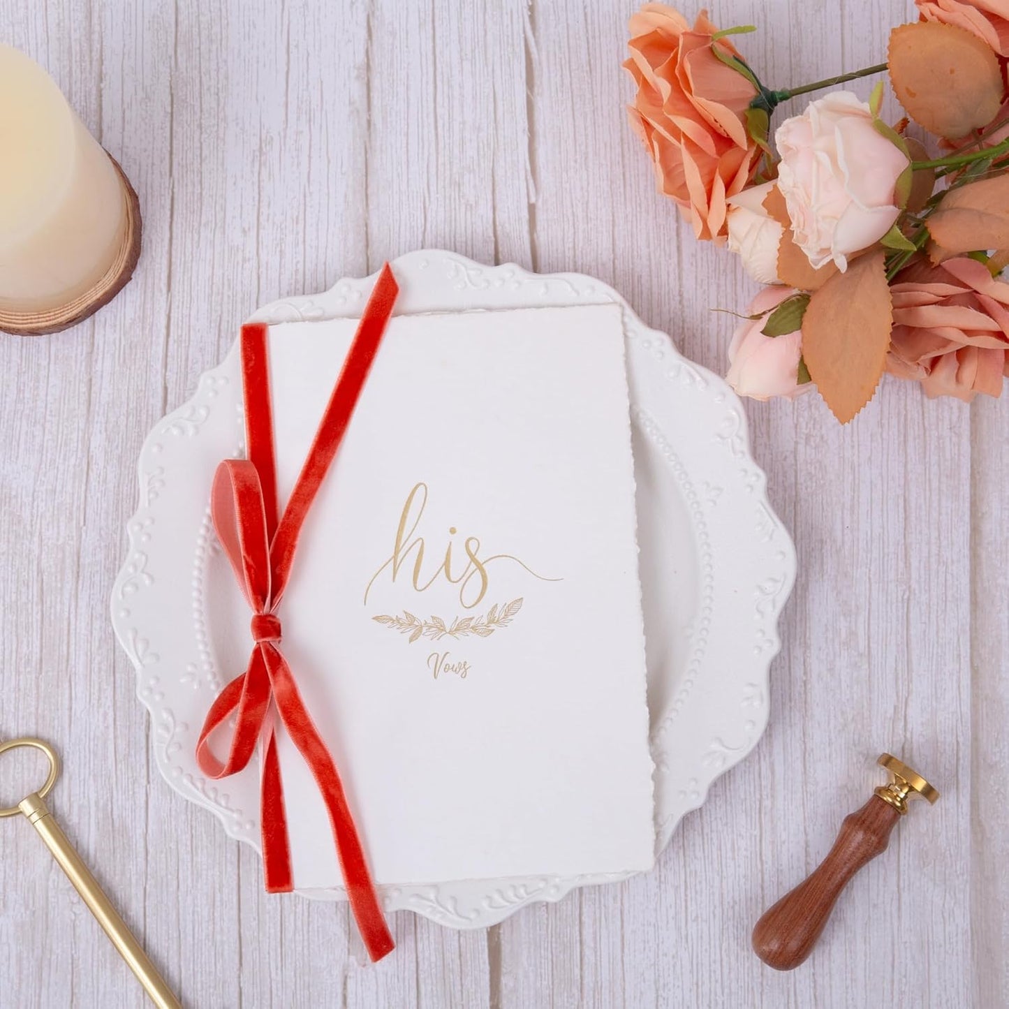 Vintage Terracotta Velvet Ribbon Christmas Ribbon for Gift Wrapping Crafts Christmas Tree Ornaments Garland Decorations, 3/8 Inch X 25Yd