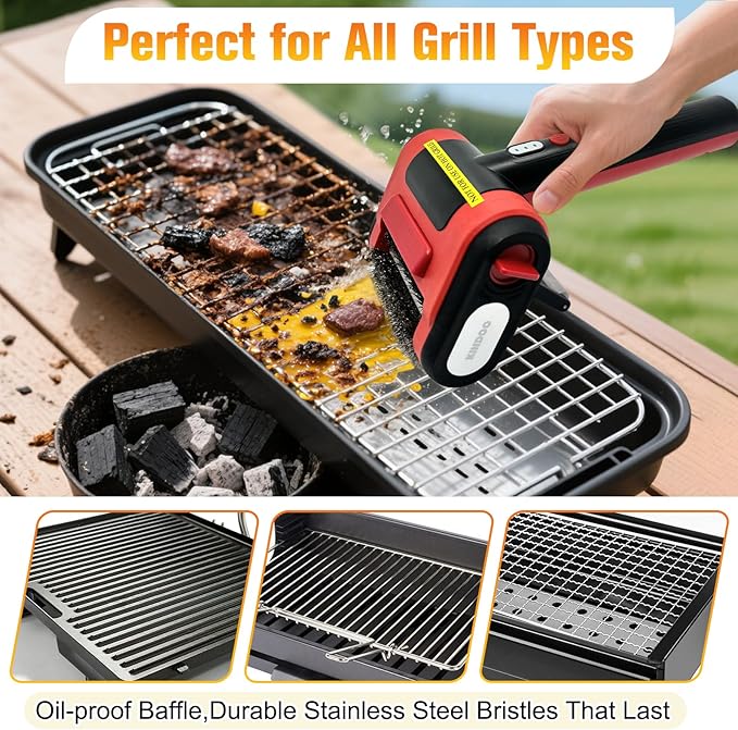 Grill Cleaner for Outdoor Grill, Electric Grill Brush for Grill