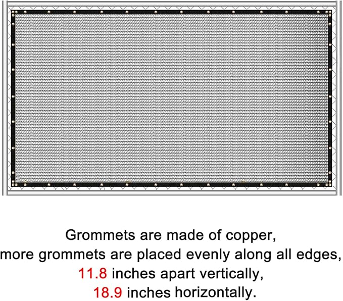 Sunnyglade 6 feet x 100 feet Privacy Screen Fence Heavy Duty Fencing Mesh Shade Net Cover for Wall Garden Yard Backyard (Grey, 6 ft X 100 ft)