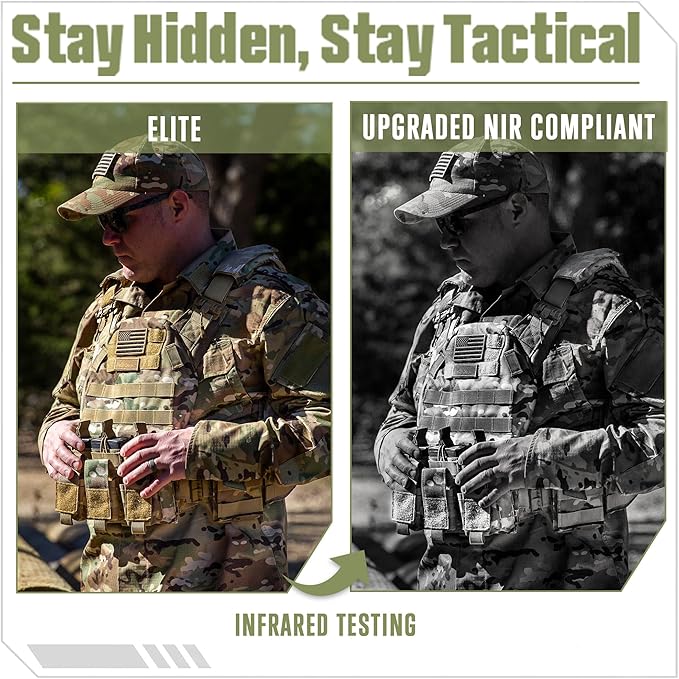 GFIRE Tactical Vest - Airsoft Lightweight Modular 3D Breathable Quick Release Vest, Adjustable Tactical Gear for Training