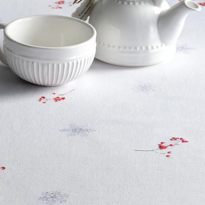 Maison d' Hermine Table Cloth Rectangle Table 100% Cotton 70 x 90 Inches Fall Tablecloth Reusable Everyday Use for Thanksgiving Christmas Decorations Dining Farmhouse Party (Fairy Tale Forest)