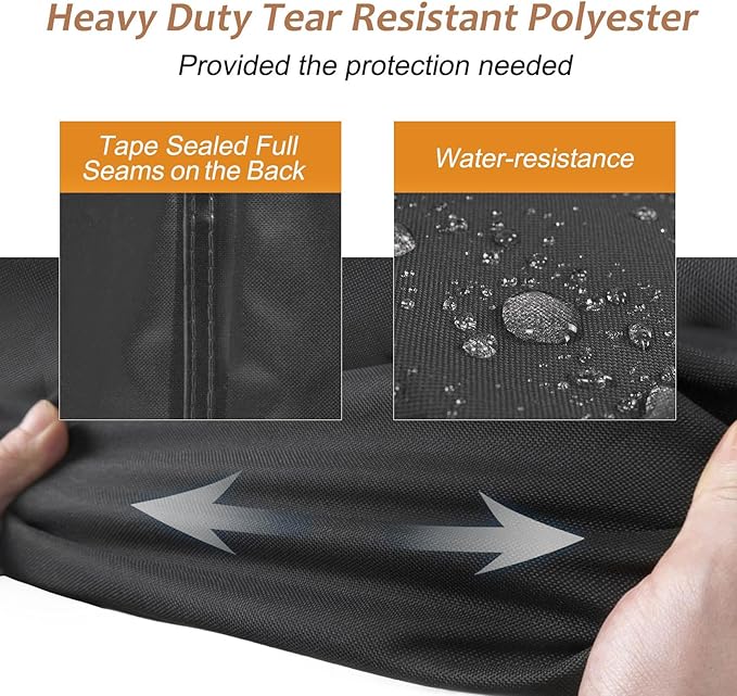 NettyPro Patio Table Cover Square 80 x 80 Inch, Waterproof Outdoor Furniture Dining Set Covers for Table and Chair, Black