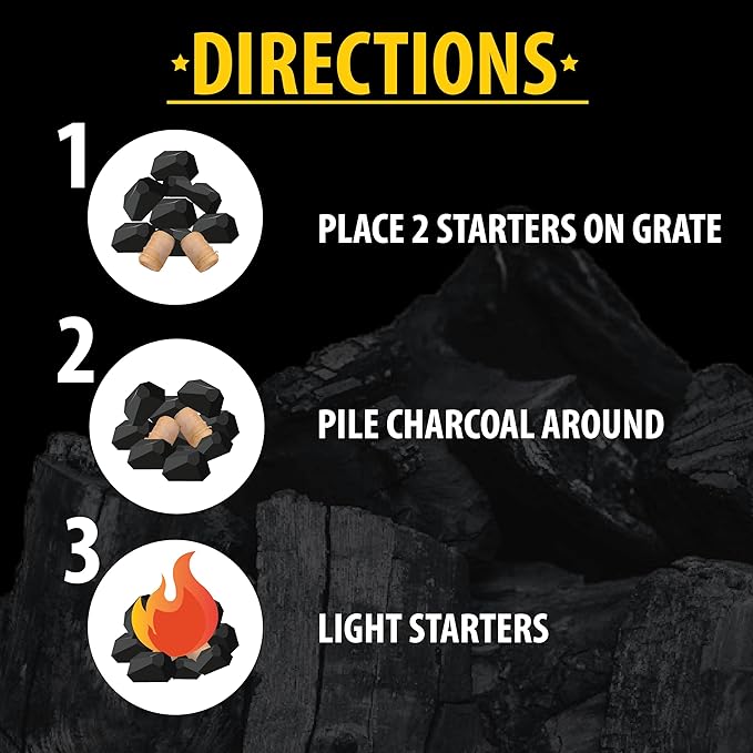 FOGO Super Premium Hardwood Lump Charcoal, Natural Large Sized Lump Charcoal, 17.6 Pound Bag and FOGO Fogostarters Natural Fire Starters, 30 Count Box, Bundle