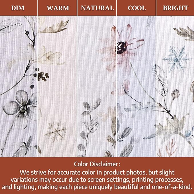 Maison d' Hermine Table Cloth Square Table 100% Cotton 54 x 54 Inches Fall Tablecloth Reusable Everyday Use for Thanksgiving Christmas Decorations Dining Farmhouse Party (Ice Florals)