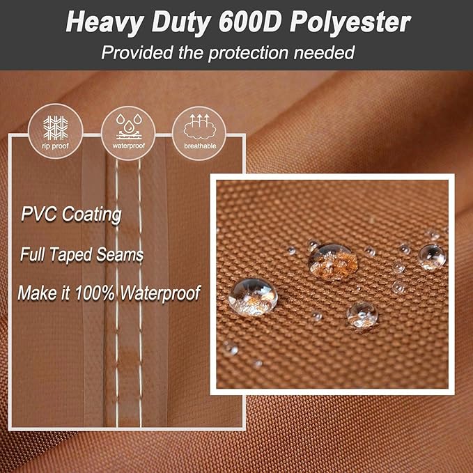 NettyPro Grill Cover Heavy Duty Waterproof 72 inch, Outdoor 3-5 Burners Gas BBQ Cover for Outside Weber, Char-Broil, Brinkmann, Nexgrill Large Barbecue, Black