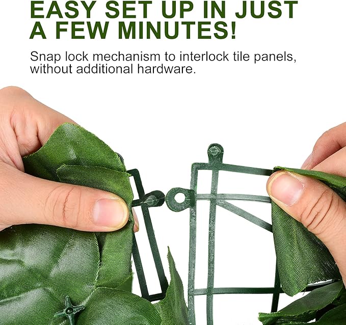 DearHouse Artificial Ivy Privacy Fence Wall Screen, 59x216.5inch Artificial Hedges Fence and Faux Ivy Vine Leaf Decoration for Outdoor Garden Decor