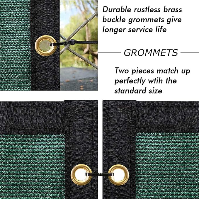 UPGRADE Privacy Fence Screen 6'x61' Dark Green Outdoor 90% Visibility Blockage 170 GSM Mesh Shade Cover Panels for Backyard,Balcony,Home Decoration with Zip Ties,Customized Avaliable