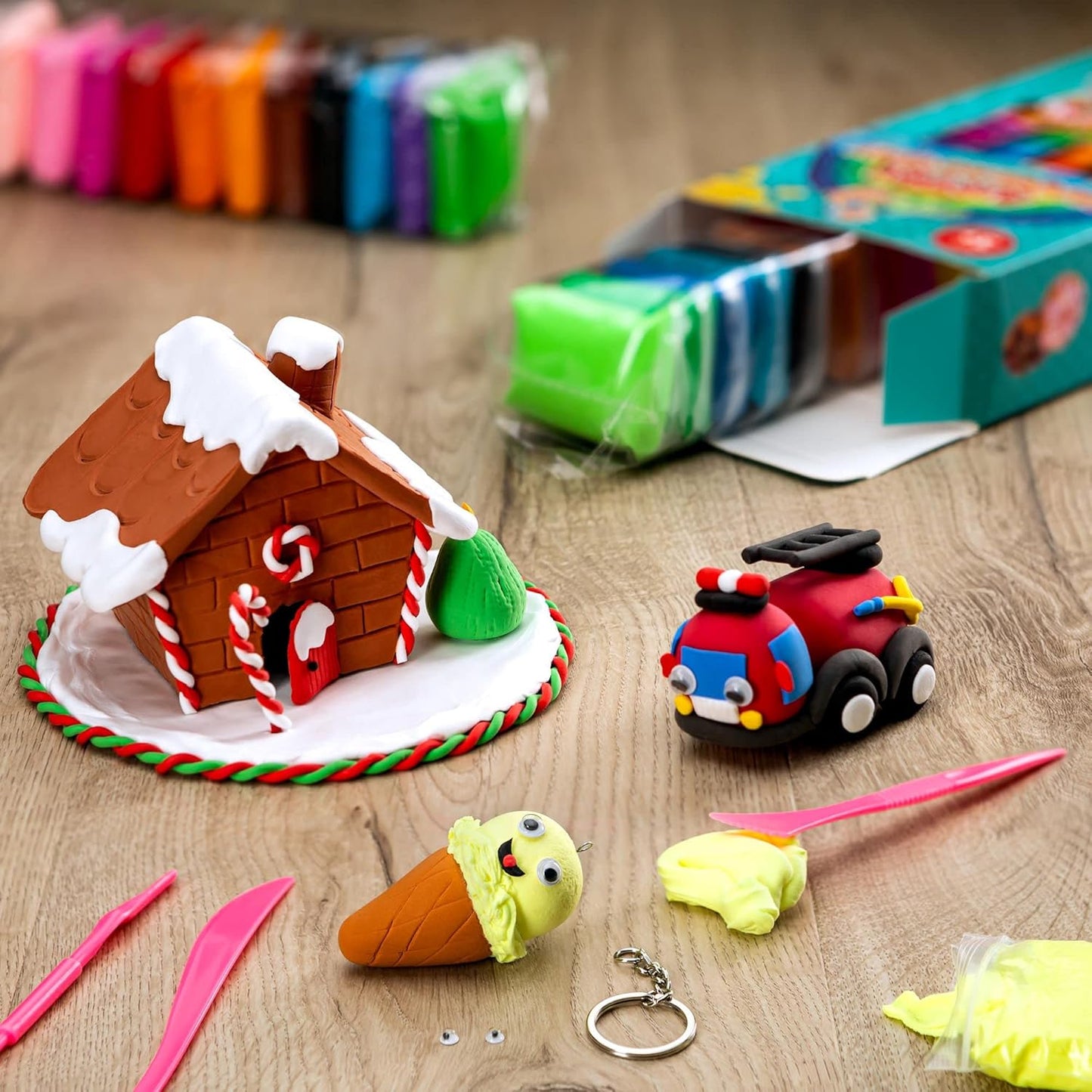 Artsity Reddish Brown Air Dry Foam Clay 8oz - Super Soft Modeling Clay for Kids Age 3-12, Ultra Light, Safe & Non-Toxic Molding Clay for Sculpting, Perfect for Arts & Crafts, Gift for Boys and Girls