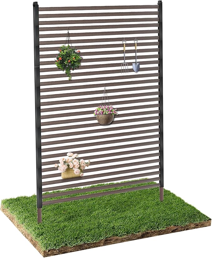 Outdoor Privacy Screens, 6FT X 4FT Decorative Privacy Fence Panels for Patio, Backyard and Garden(Brown)
