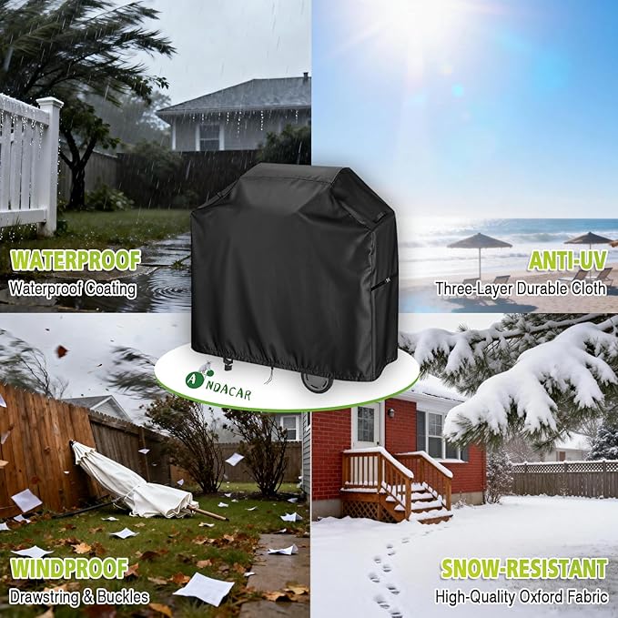 Outdoor Grill Cover for Char Broil Bistro Pro Electric Grill Grill & Griddle-25302146 25302145 25302161, Waterproof Gas Grill Cover Patio BBQ Griddle Covers - 33" L×24" W×37" H, Black
