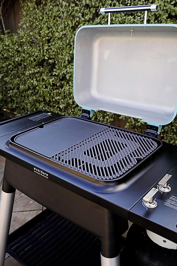 Everdure FORCE 2 Burner Gas Grill, Liquid Propane Portable BBQ Grill with Die-Cast Aluminum Body and Fast-Ignition Technology, 388 Square Inches of Grilling Surface, Adjustable Height, Matte Black