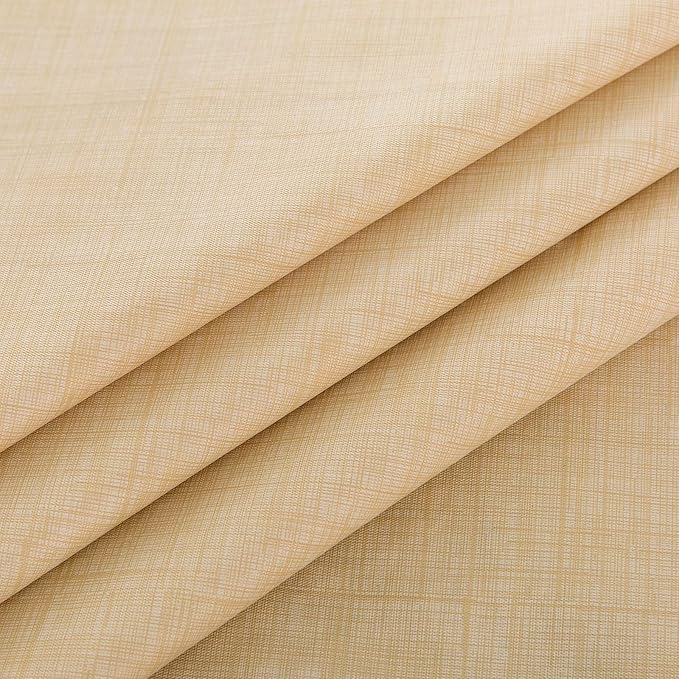 LIBERECOO Vinyl Tablecloth with Flannel Backing, Champagne, Waterproof, Stain-Resistant, Easy-Clean Table Cover for Dining, Kitchen, and Outdoor Use, 60" x 120" Rectangle