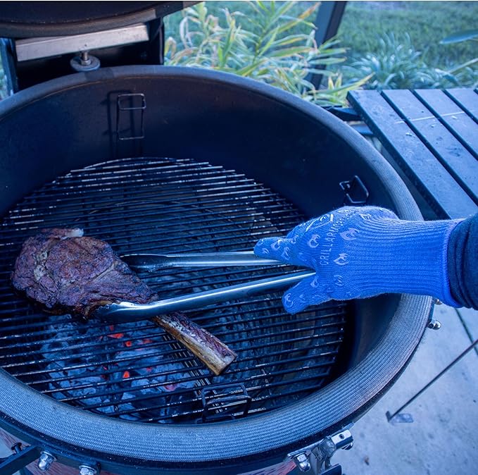 Grill Armor Oven Gloves – 932°F Heat, Fire & Cut Resistant Mitts for BBQ, Grill, Cooking, Grilling, Baking, Smoker & Fire Pit
