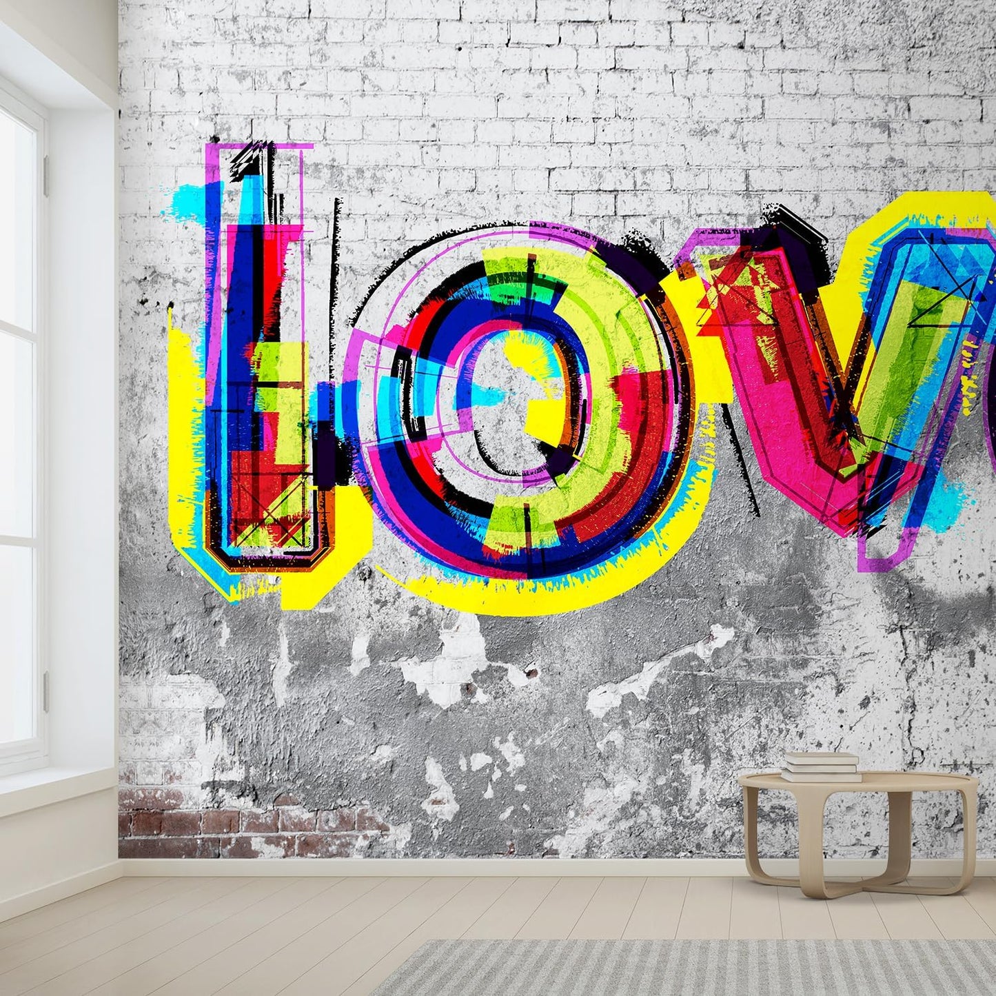 wall26 Colorful Graffiti Large Wall Mural, Removable Peel and Stick Wallpaper, Home Decor - 120x144 inches