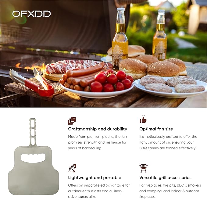 Heat Resistant Plastic Barbecue Hand Fan BBQ Flame Blower, Bbq hand fan color may vary