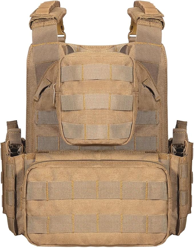 BOMTURN 1000D Tactical Vest for Men Quick Release Modular Vest Adjustable Vest Outdoor