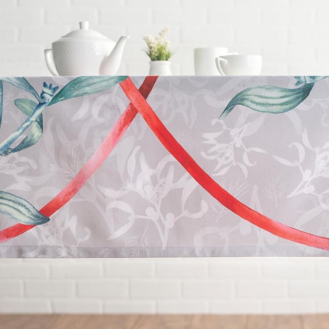 Maison d' Hermine Table Cloth Rectangle Table 100% Cotton 60 x 120 Inches Fall Tablecloth Reusable Everyday Use for Thanksgiving Christmas Decorations Dining Farmhouse Party (Enora)