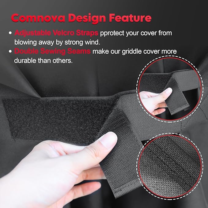 Comnova Pellet Grill Cover for Camp Chef 24 Series - 600D Premium Smoker Cover Waterproof & Heavy Duty for Camp Chef Woodwind 24, Woodwind Pro 24, PG24, PG24WWSB, SmokePro SG24, DLX 24, and More