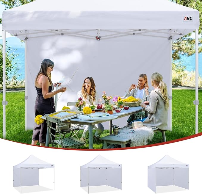 ABCCANOPY Instant Canopy SunWall 10x10 FT, 1 Pack Sidewall Only, No Frame or Top, Orange