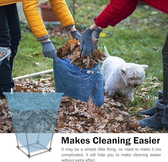 Metal Trash Bag Holder - Garbage Bag Holder Frame Holds 30-45 Gallon Bags-Multi-Use Outdoor Leaf Bag Stand for Yard Camping Garden Lawn Party Supplies (1 Pcs)