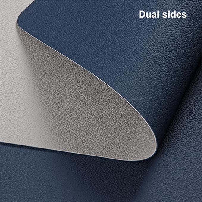 Myir JUN Table Runner Double Sided Vinyl Runner Table 55 Inch Long Runner for Table Washable Waterproof Non-Slip for Home Decorations Light Gray Blue,12 x 55 inch