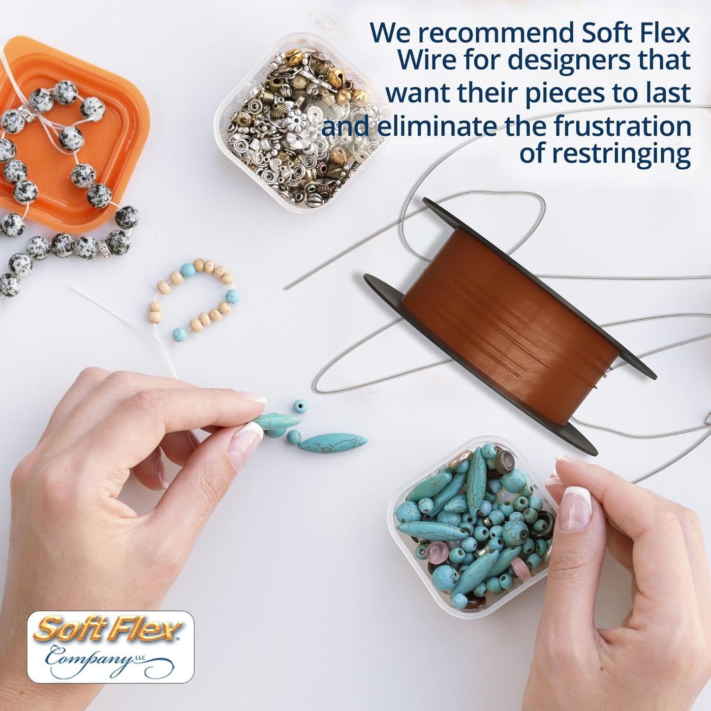 Soft Flex 49 Strand Beading Wire - Medium 0.19 Diameter - 30 Feet Nylon Design Wire