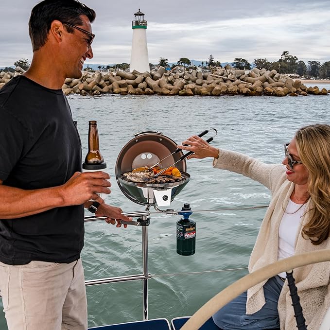 Magma Products, Marine Kettle 3, Combination Stove & Gas Grill, Propane Portable Oven