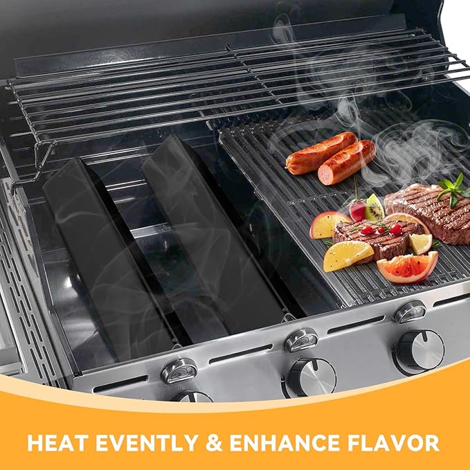 15.3 Inch Porcelain-enameled Steel Flavorizer Bars for Weber Spirit I & II 200 Series, Spirit E210, S210, E220, S220, for Weber Spirit Grill Parts 7635, 3 PCS