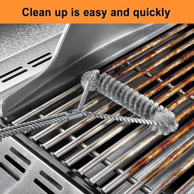 17.5" Grill Grates for Weber Spirit E210 E220 & Spirit II E210 E220 Series Grills with Front Control Knobs;304 Stainless Steel Grates;Weber Grill Grates 7637;Weber Grill Grids (2 Pcs)