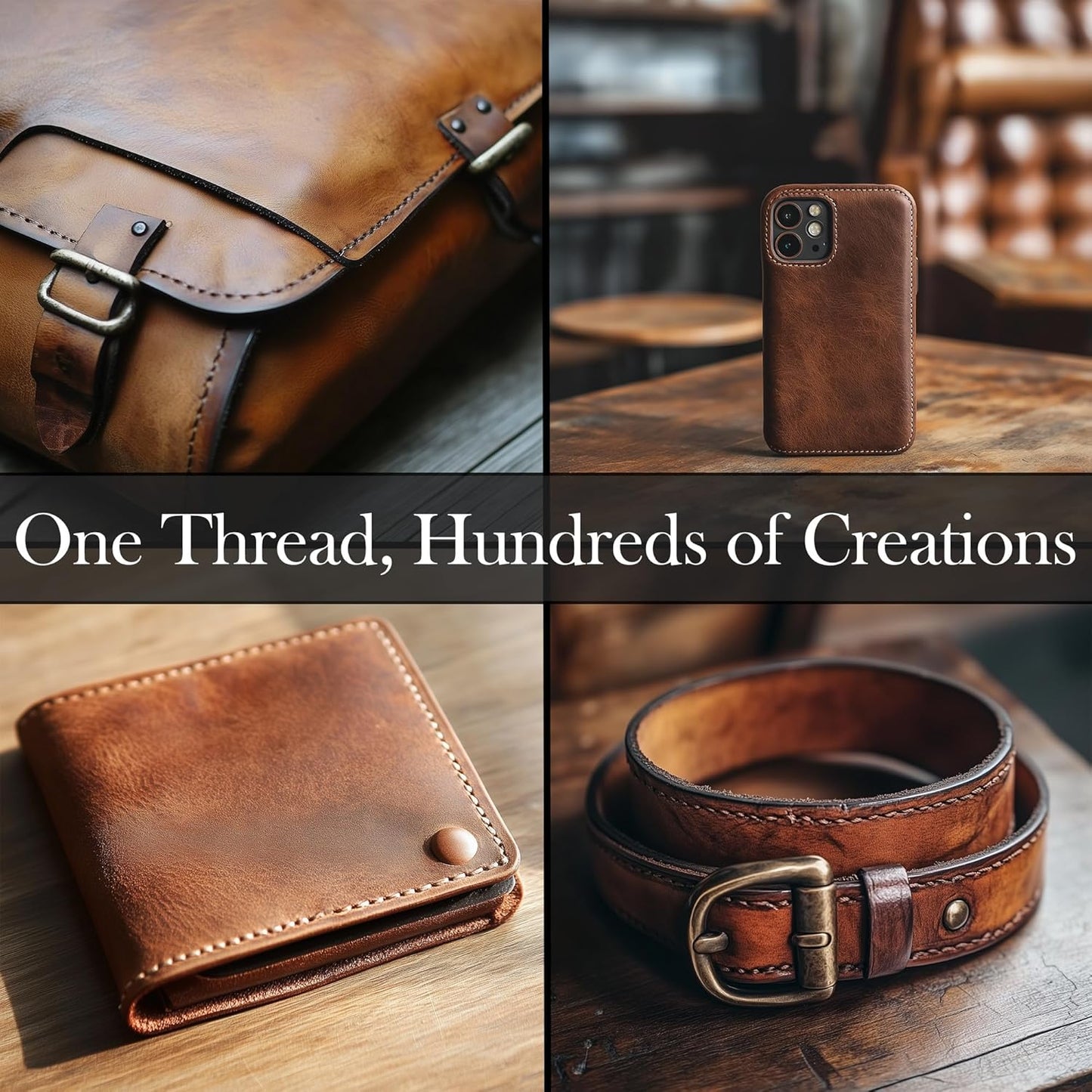 Waxed Thread 3X Wax Thread, 65 Yardx0.8mm Wax String, 150D Waxed Leather String in Tan Perfect Dream Catcher Supplies