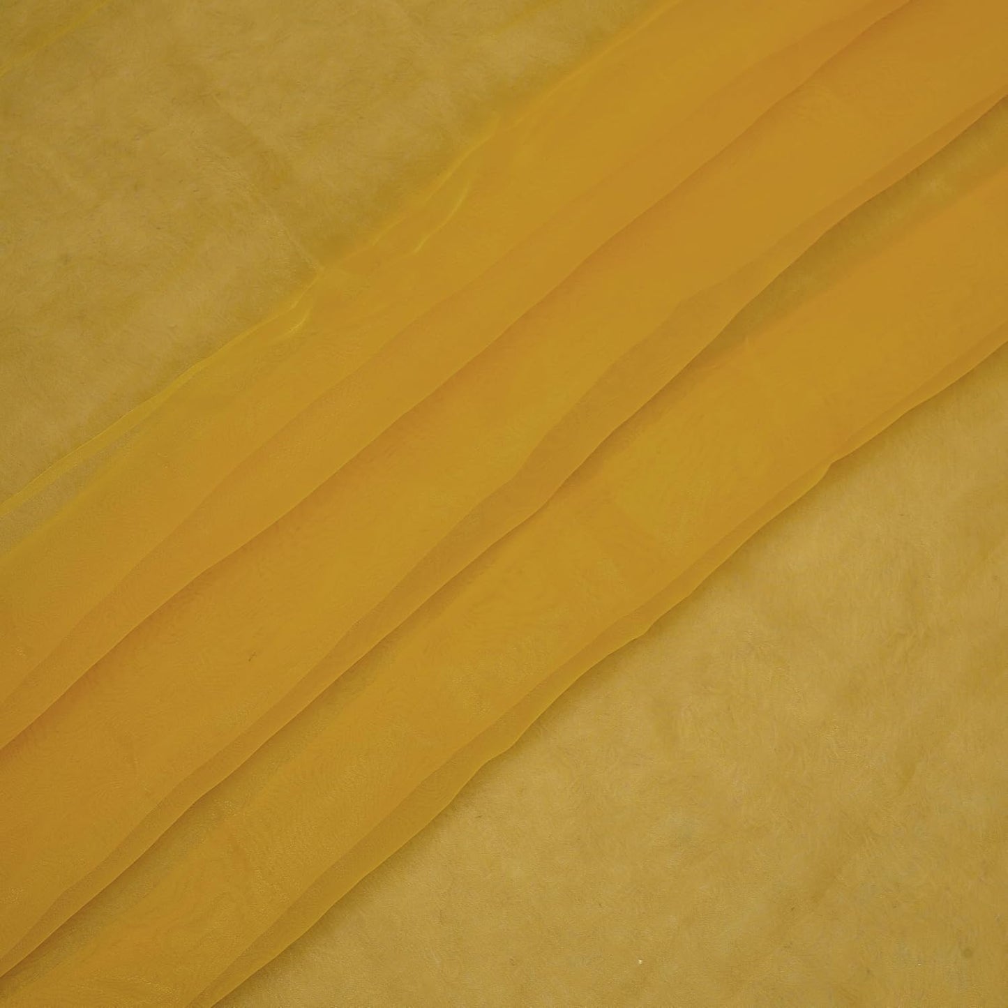 Organza Fabric 5 Yard Bridal Solid Sheer Organza Fabric Bolt for Wedding Dress, Fashion, Crafts, Decorations Silky Shiny Organza 44" - (5 Yard, Golden)
