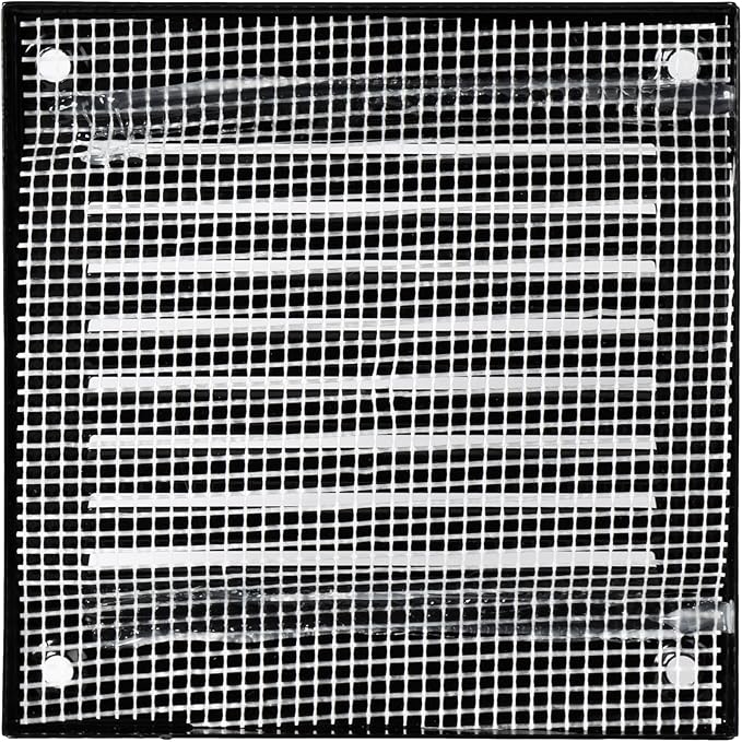 Repa Market 5-Pack 4x4 Inch Air Vent Cover/Black Galvanized Steel Louvered Grill Cover with Mesh Screen/Wall or Ceiling Vent/Durable Flush Mount HVAC Register for Indoor and Outdoor Ventilation
