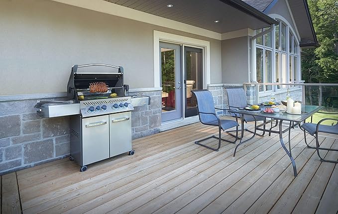 Napoleon P500RSIBNSS-3 Prestige 500 RSIB Natural Gas Grill, sq. in + Infrared Side and Rear Burner, Stainless Steel