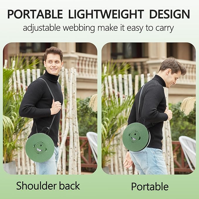ALEVMOOM Upgraded XXL Collapsilbe Stool with Cushion,More Sturdy and Height 19.7“,D11.8”,Portable and Lightweight Adjustable Telescoping Stool for Camping Hiking BBQ Max Loading 1000Ibs
