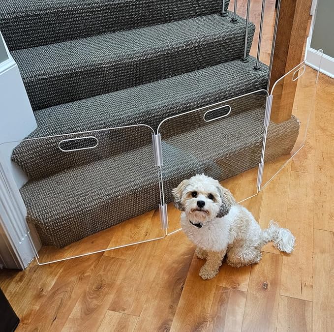 Pet Barrier (3-Panel) | Free-Standing Pet Gate | Foldable | Protect Your Indoor Living Spaces, Decorations, and Important Items from Pets | Made in The USA