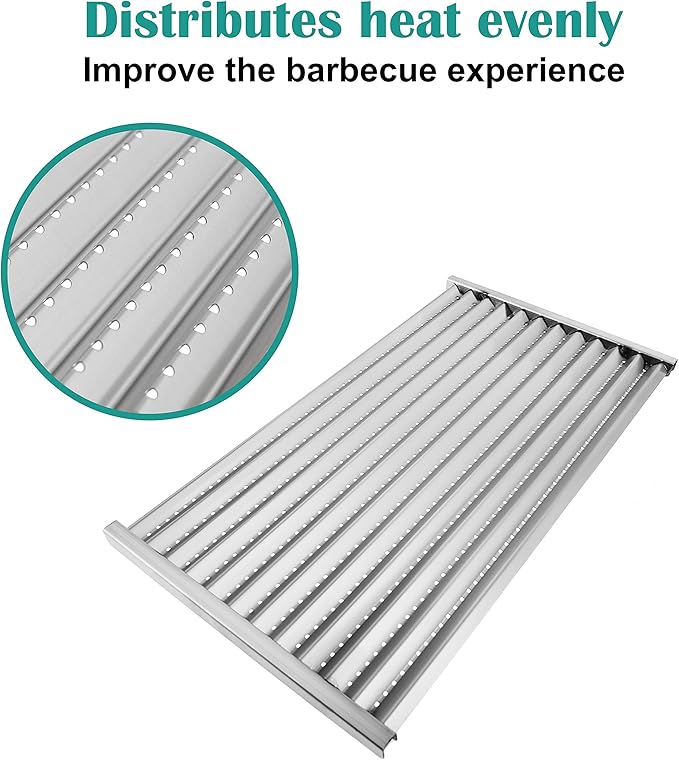 Cast Iron Grill Grates and Stainless Steel Emitter Plates for Charbroil Commercial Infrared 4 Burner 463242715, 463242716, 463276016, 466242715, 466242815, 463257520 Gas Grills