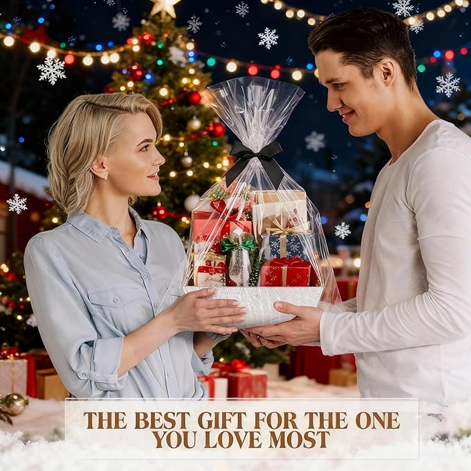 Wonderjune 20 Pcs Valentines Day Gift Baskets Empty To Fill Baskets For Gifts Empty With Gift Bag Bow Valentines Gifts Storage Basket Bulk for Wedding Party Wrapping(Silver)