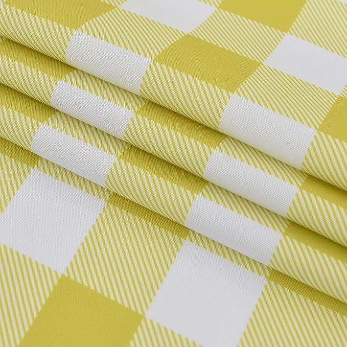 Classic Gingham Tablecloth Fabric - Oblong 58x120 Water Resistant Chequered Pattern Table Cloth for Indoor/Outdoor Use - Tabletop Cover for Birthday, Picnics, Gardens, and Parties