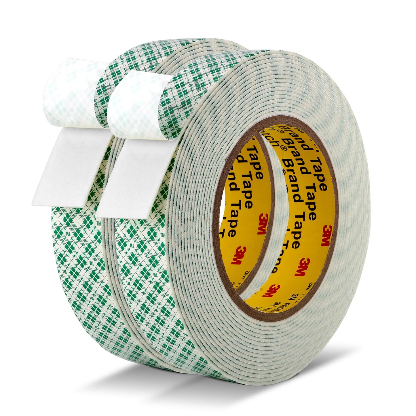 Double Sided Tape Foam Tape 1" x 18Ft Made of 3M High Shear Adhesive Mounting Tape with High Temperature Resistance for Interior Exterior Mounting Applications and Home Office Deco (Pack of 2)