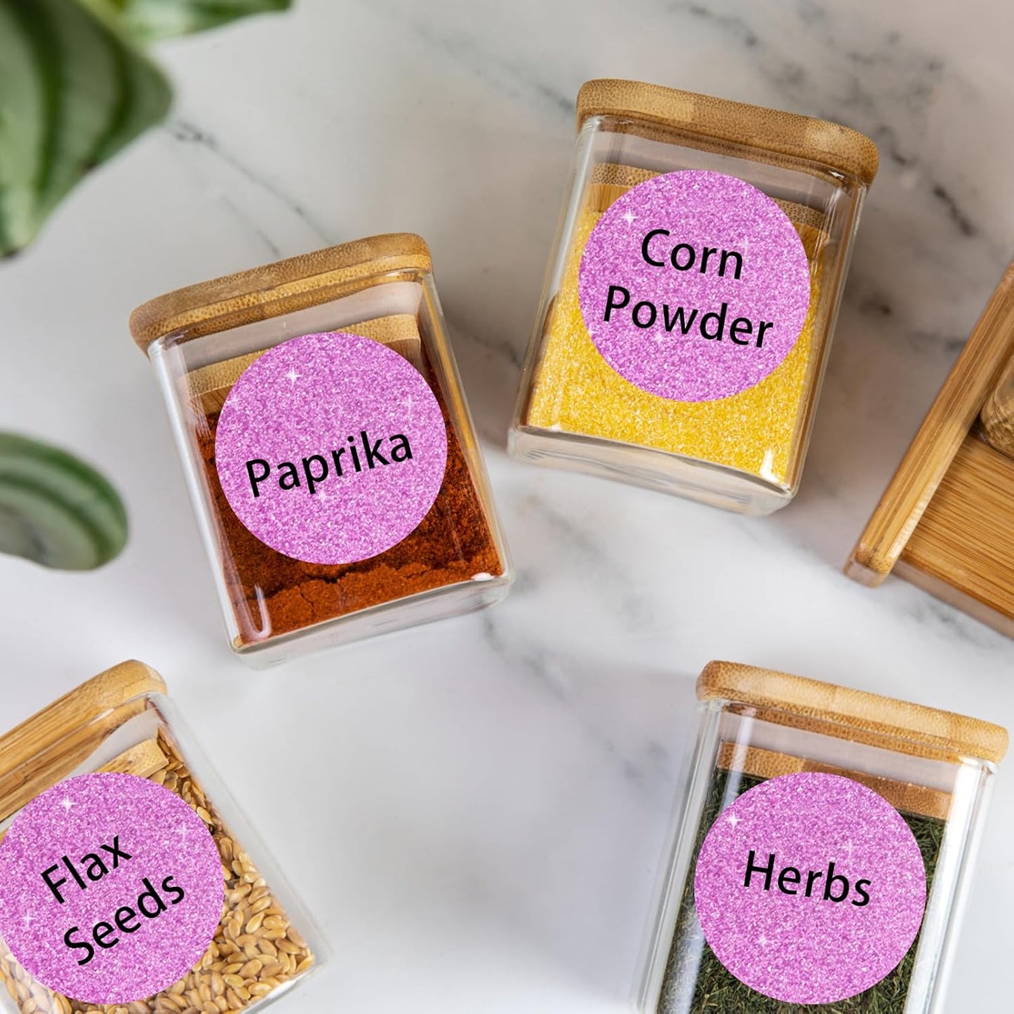 2" Holographic Thermal Label Stickers, Round Direct Thermal Label Stickers, Glitter Thermal Printer Sticker Labels for Gift Wrapping, Self-Adhesive Custom Logo Design- Glitter Pink